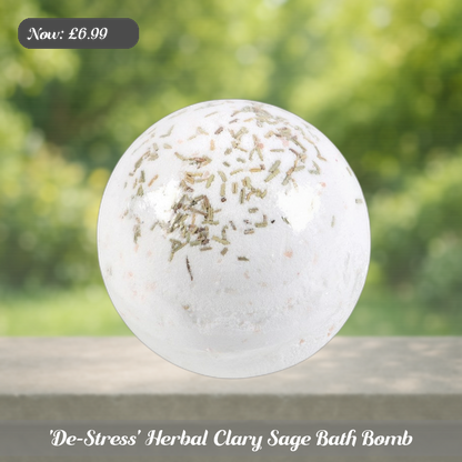 'De-Stress' Herbal Clary Sage Bath Bomb Ad 5