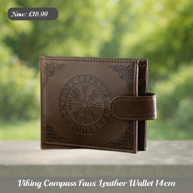 Viking Compass Faux Leather Wallet 14cm Ad 5
