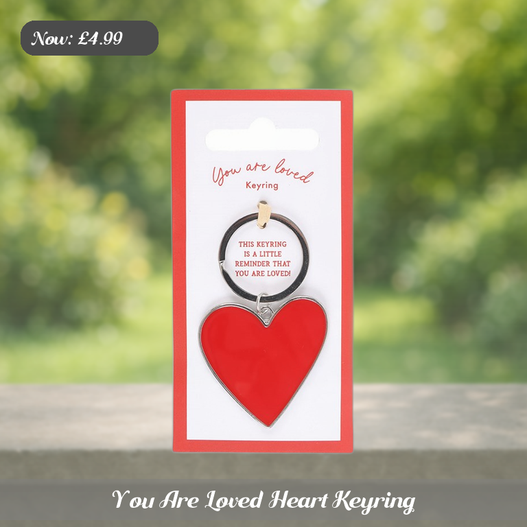 You Are Loved Heart Keyring Ad 5