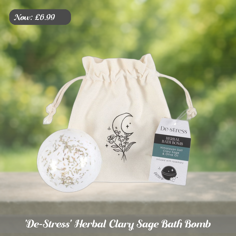 'De-Stress' Herbal Clary Sage Bath Bomb Ad 5