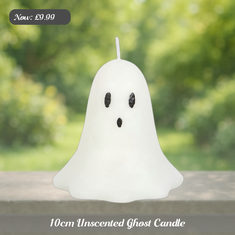 10cm Unscented Ghost Candle Ad 5
