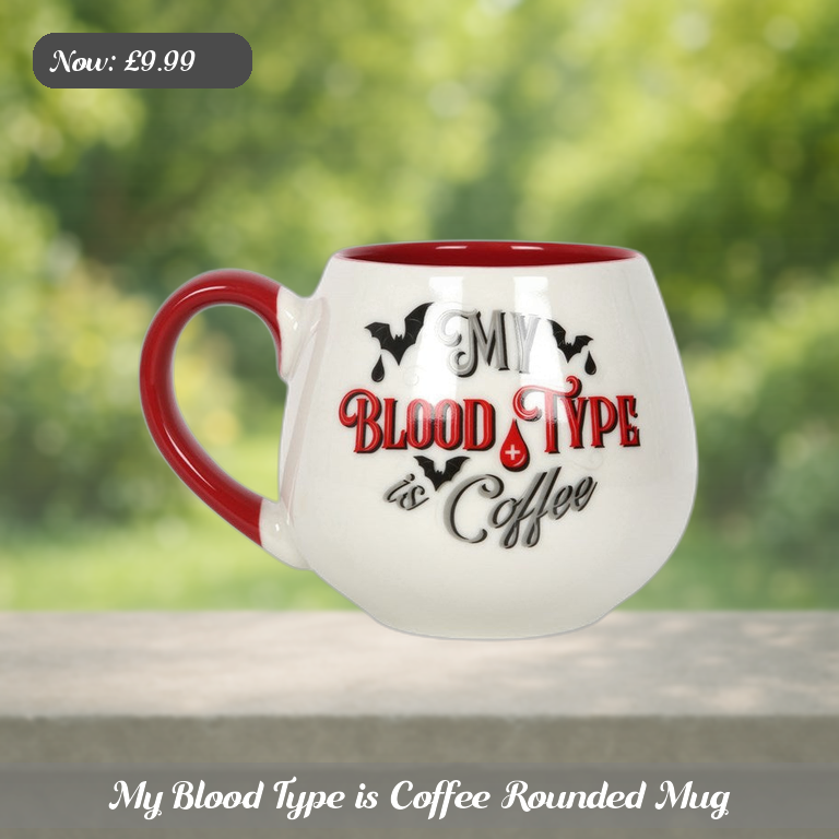 My Blood Type is Coffee Rounded Mug Ad 5