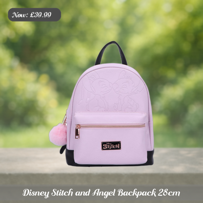 Disney Stitch and Angel Backpack 28cm Ad 5