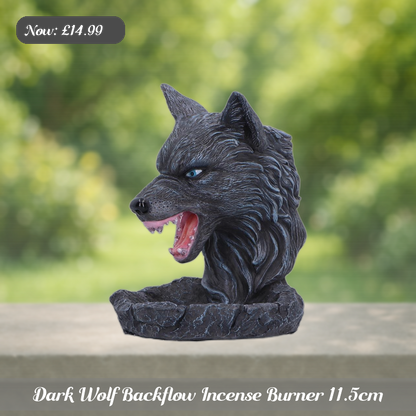 Dark Wolf Backflow Incense Burner 11.5cm Ad 5