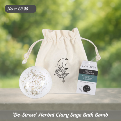 'De-Stress' Herbal Clary Sage Bath Bomb Ad 5