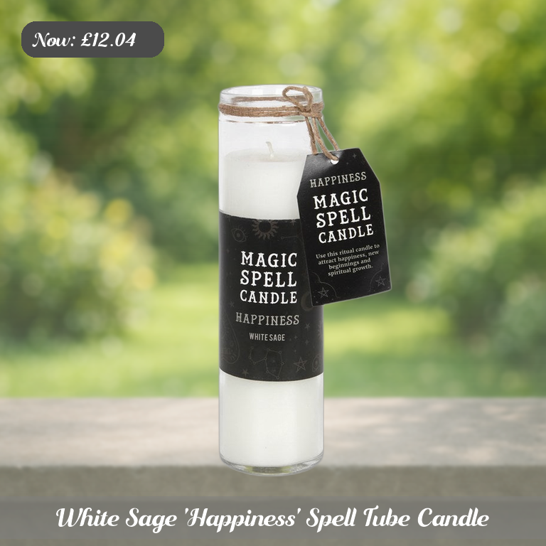 White Sage 'Happiness' Spell Tube Candle Ad 5