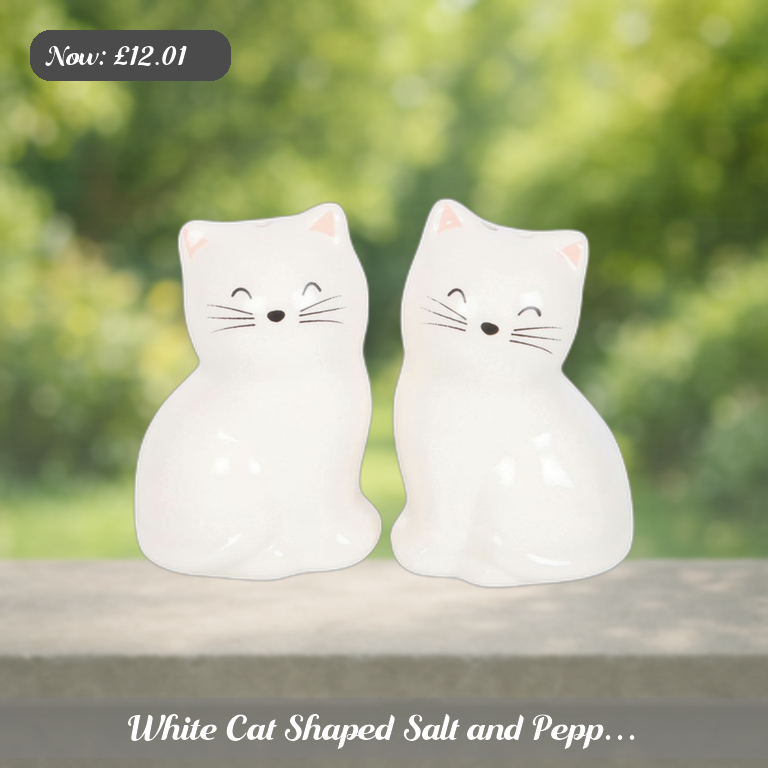 White Cat Shaped Salt and Pepp… Ad 5