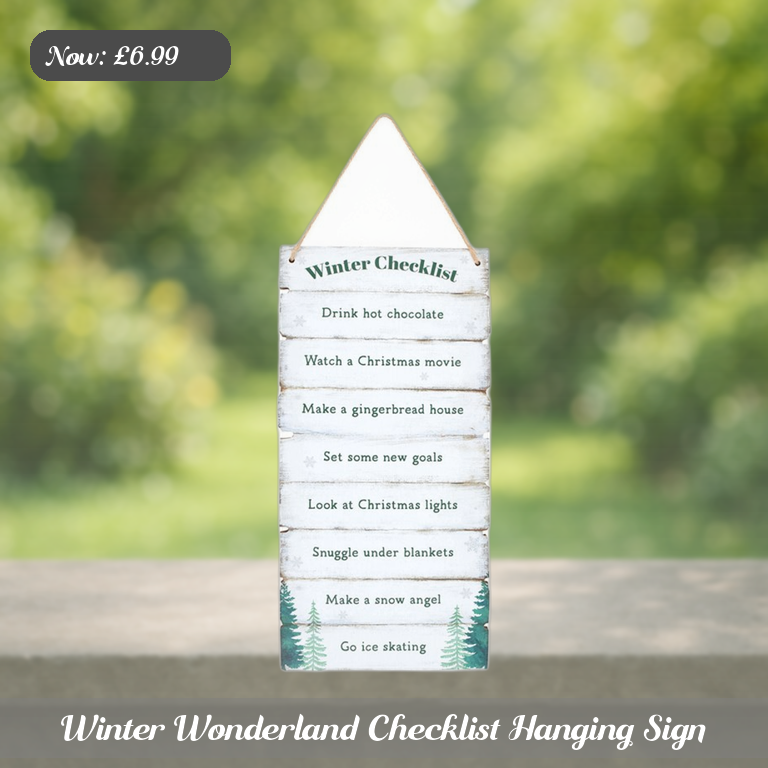 Winter Wonderland Checklist Hanging Sign Ad 5
