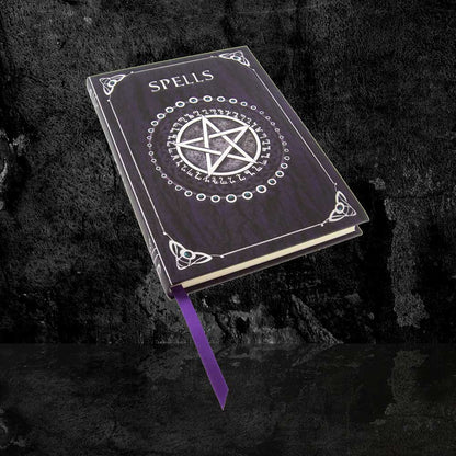 Embossed Spell Book Purple 17cm