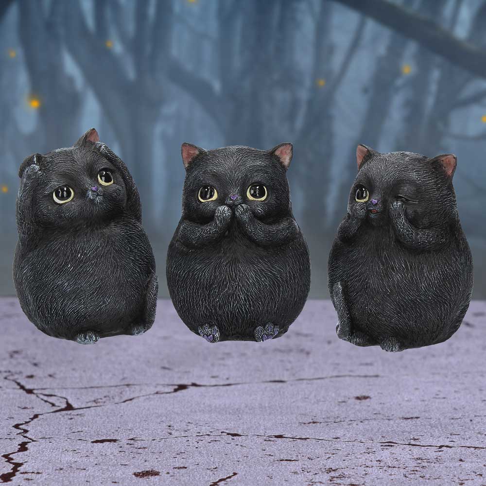 Three Wise Fat Cats 8.5cm