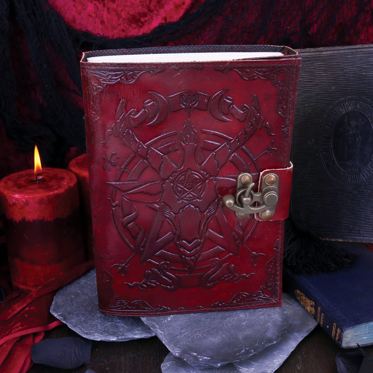 Baphomet Leather Journal 15x21cm