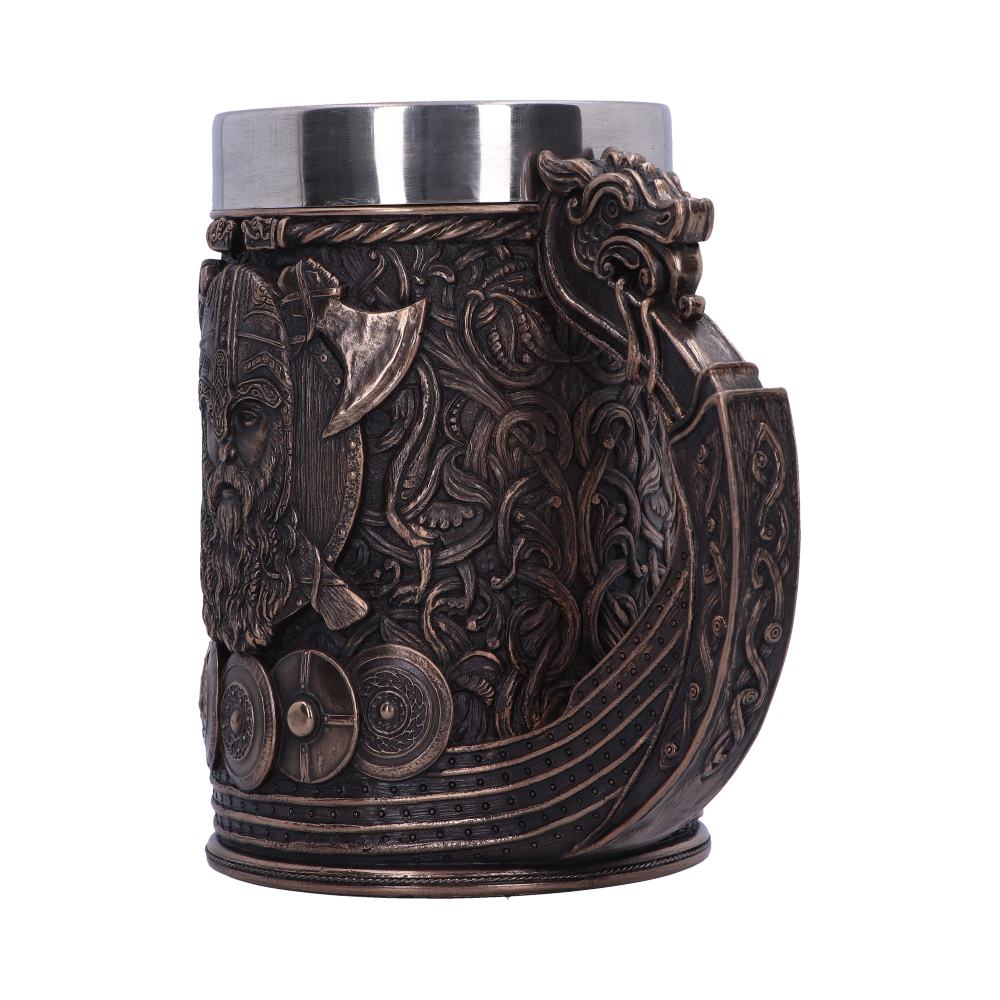 Bronze Drakkar Viking Tankard 15cm