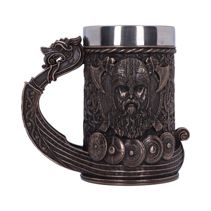 Bronze Drakkar Viking Tankard 15cm