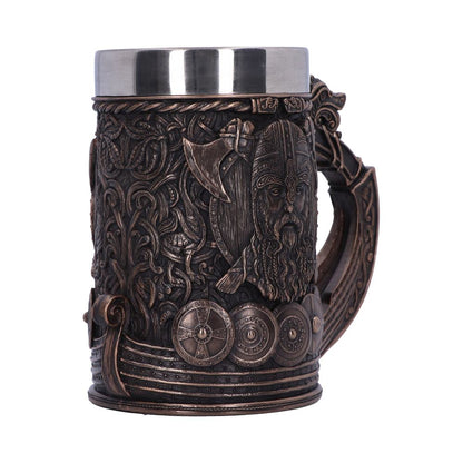 Bronze Drakkar Viking Tankard 15cm