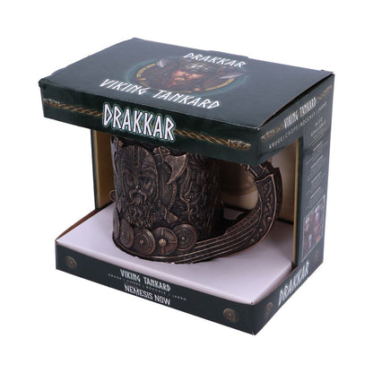 Bronze Drakkar Viking Tankard 15cm