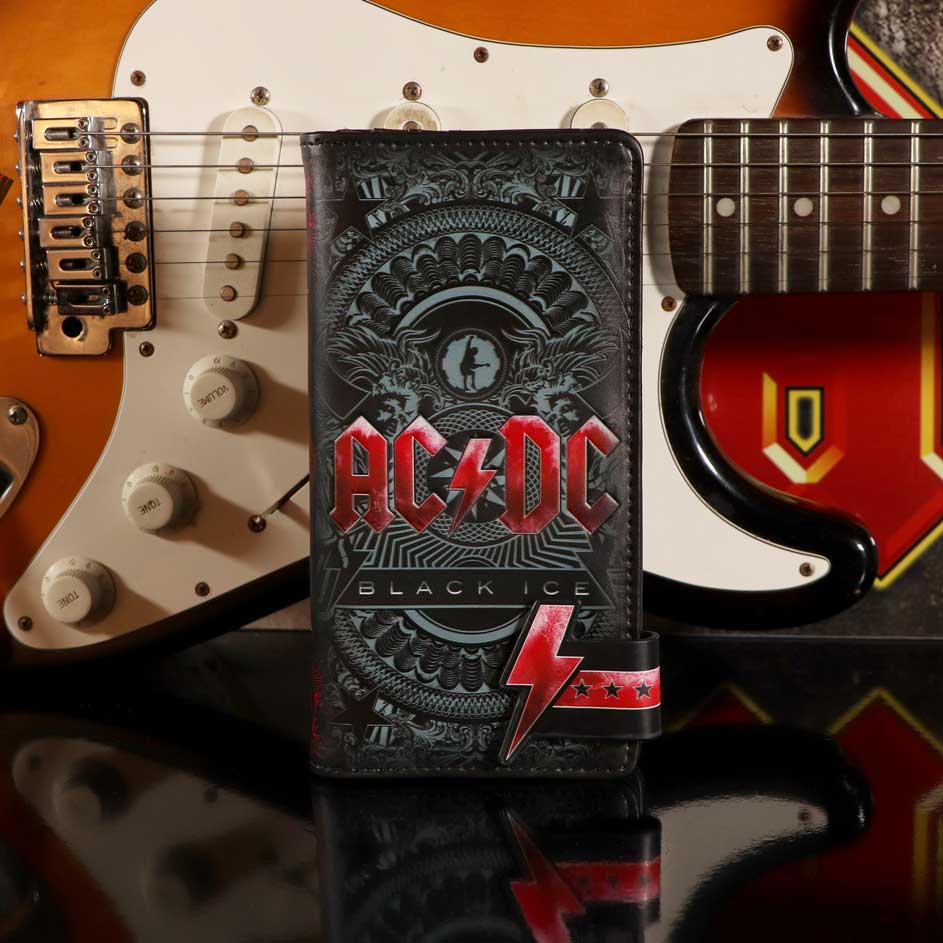 ACDC Black Ice Embossed Purse 18.5cm