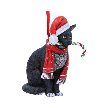 Candy Cane Cat Hanging Ornament (LP) 9cm