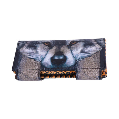 Guardian Wolf Embossed Purse 18.5cm