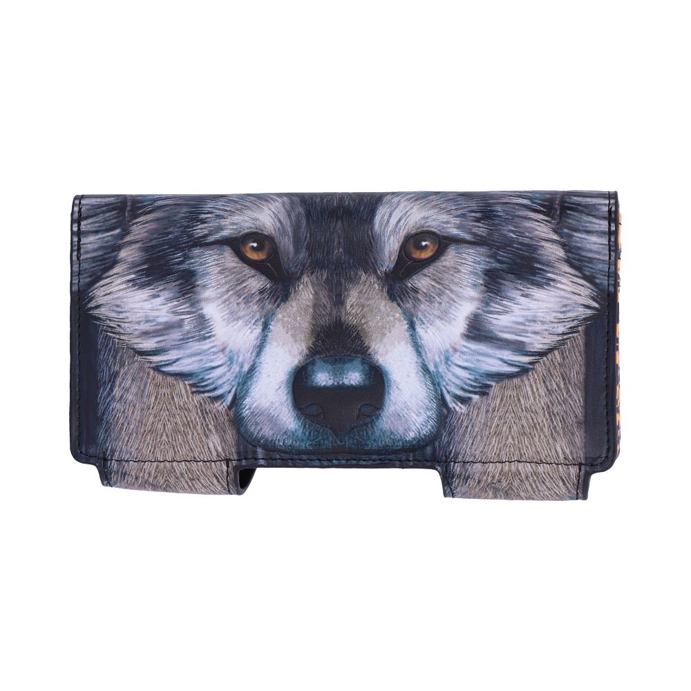 Guardian Wolf Embossed Purse 18.5cm