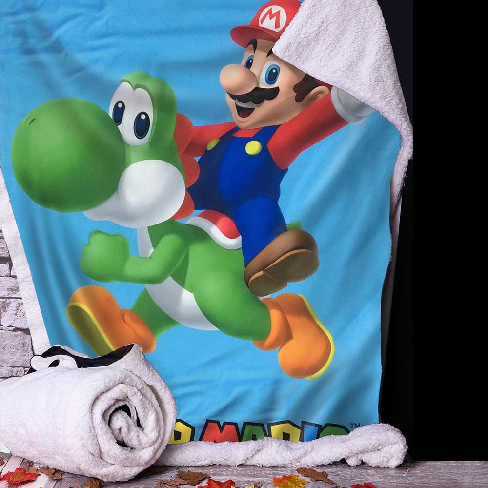 Super Mario - Mario and Yoshi Throw 100*150cm