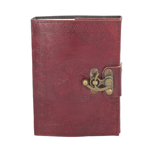 Tree Of Life Leather Journal w/lock 13 x 18cm