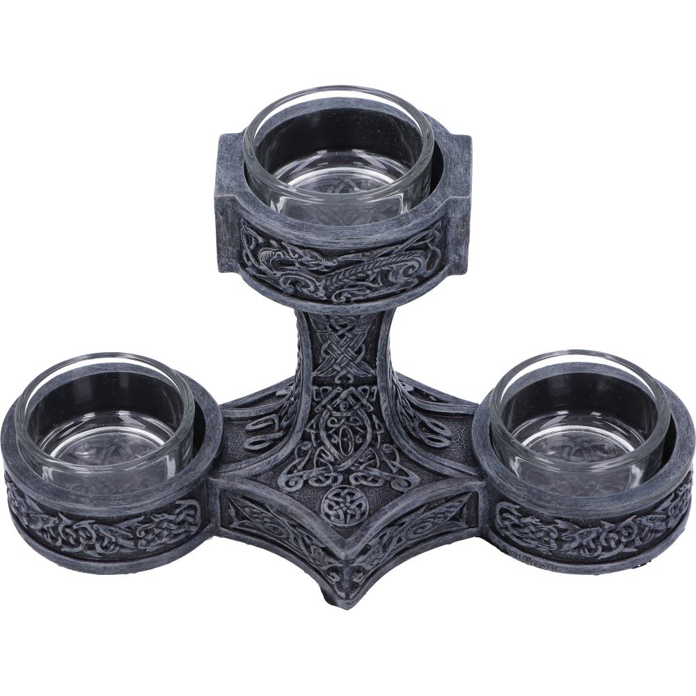 Thor's Hammer Tea Light Holder 18.5cm