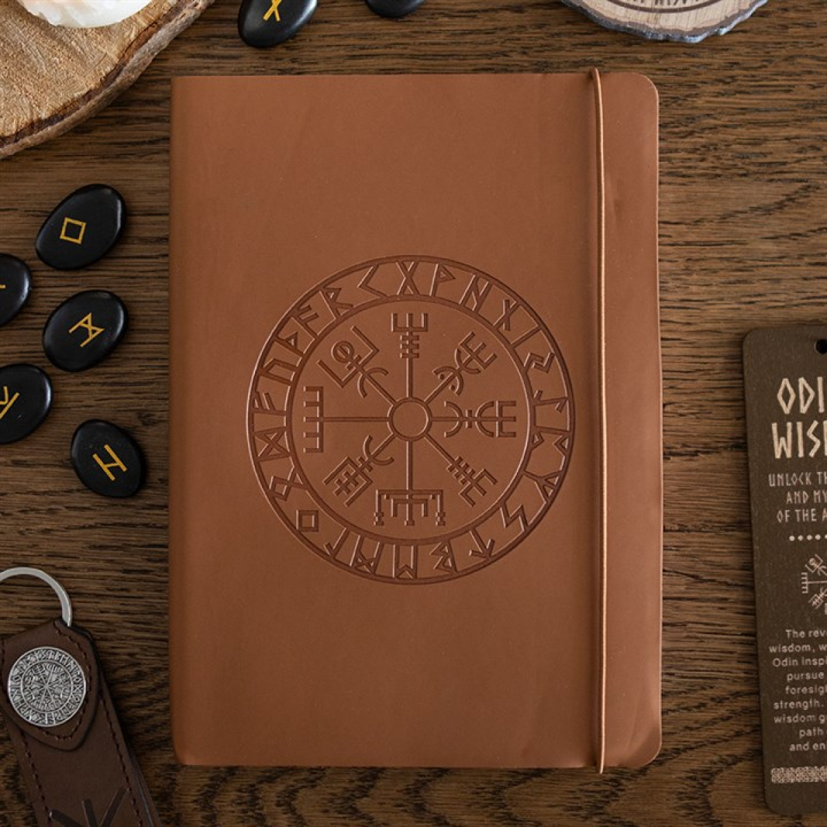 Viking Compass A5 Faux Leather Journal with Pen