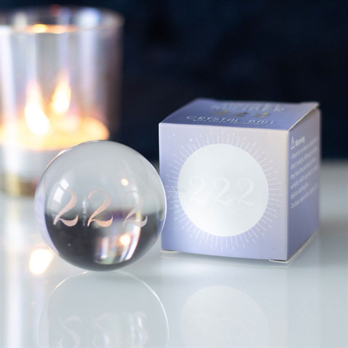 222 Angel Number Crystal Ball 4cm