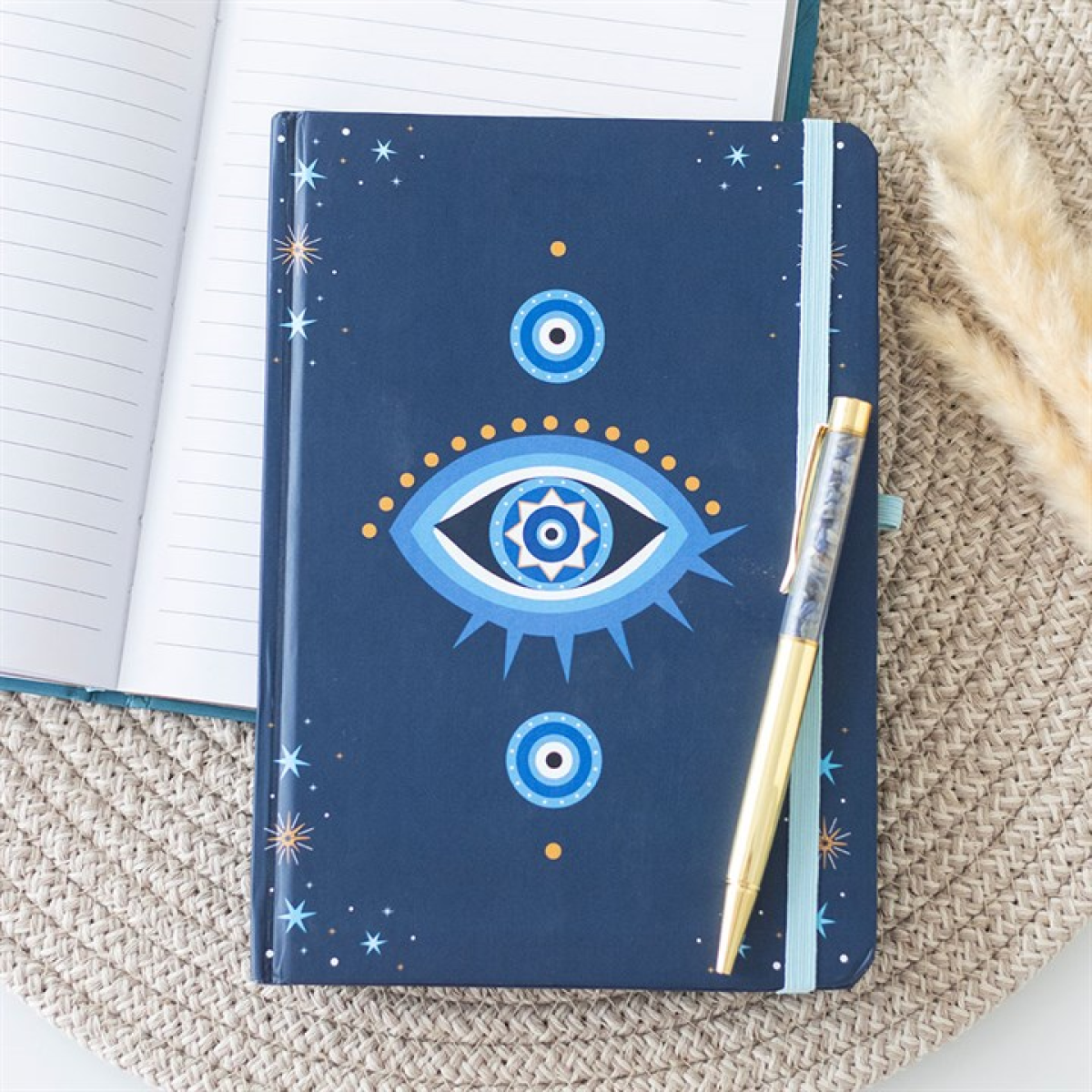All Seeing Eye A5 Notebook with Crystal Chip Pen 21cm
