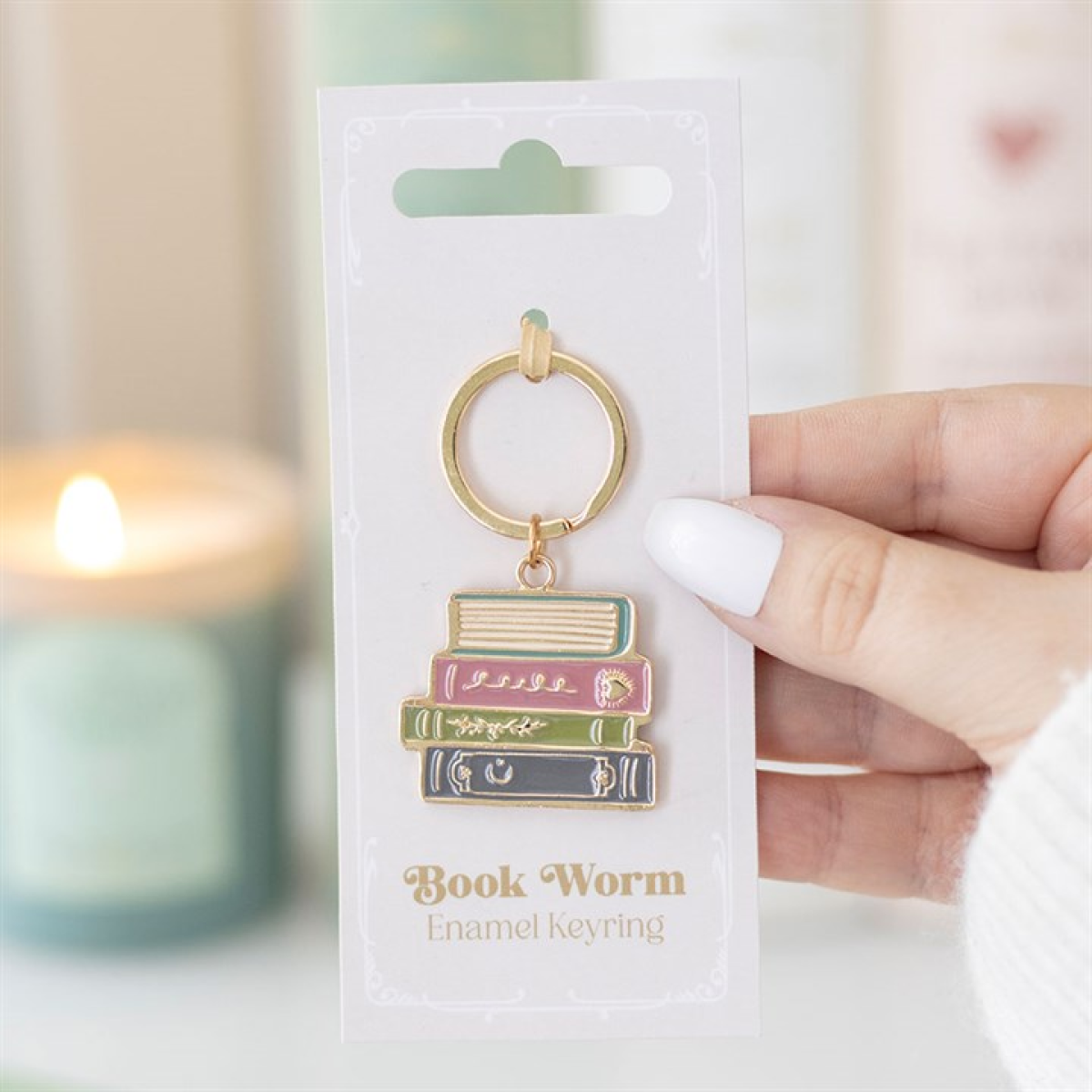 Book Worm Keyring 6cm