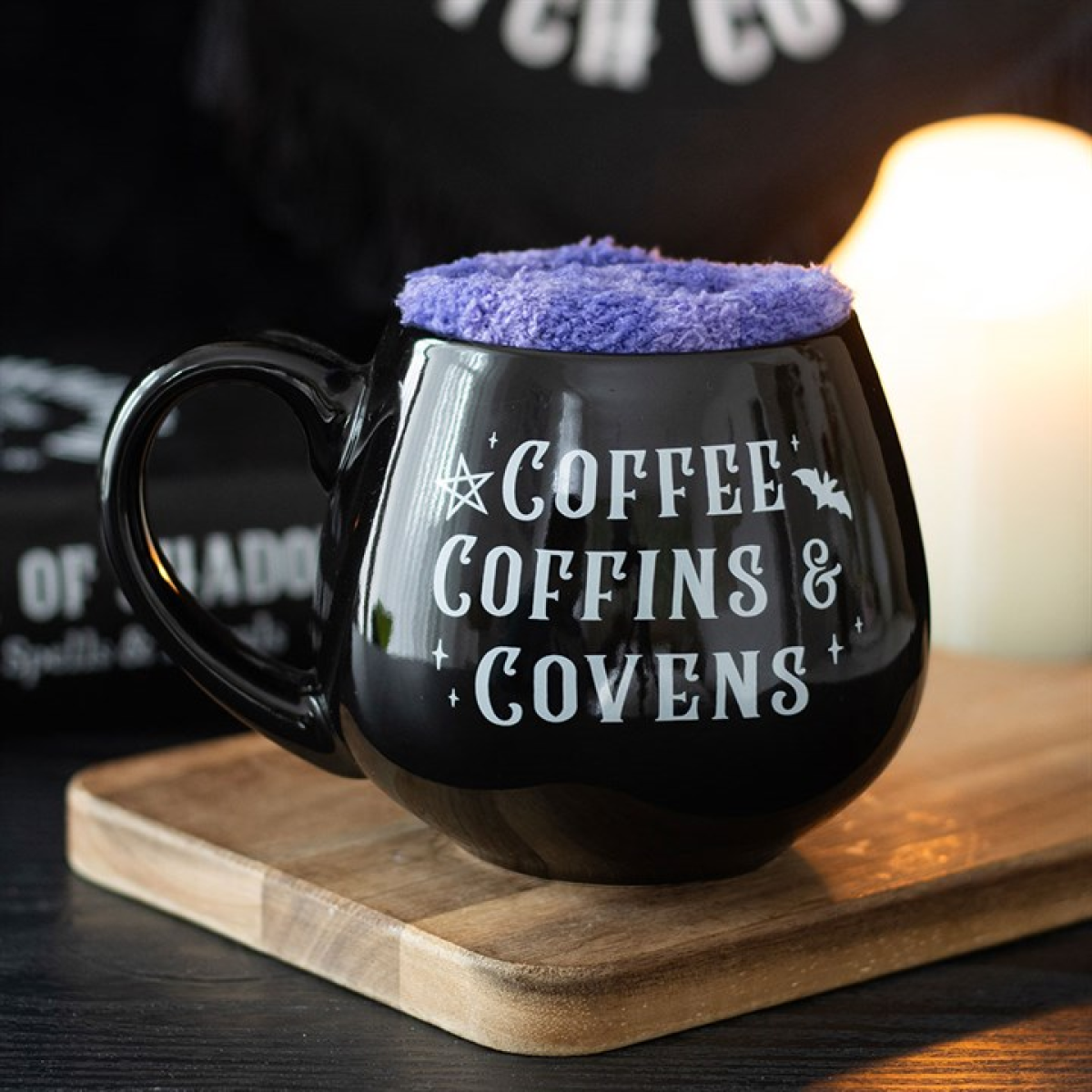 Coffee, Coffins & Covens Mug and Socks Set 14cm