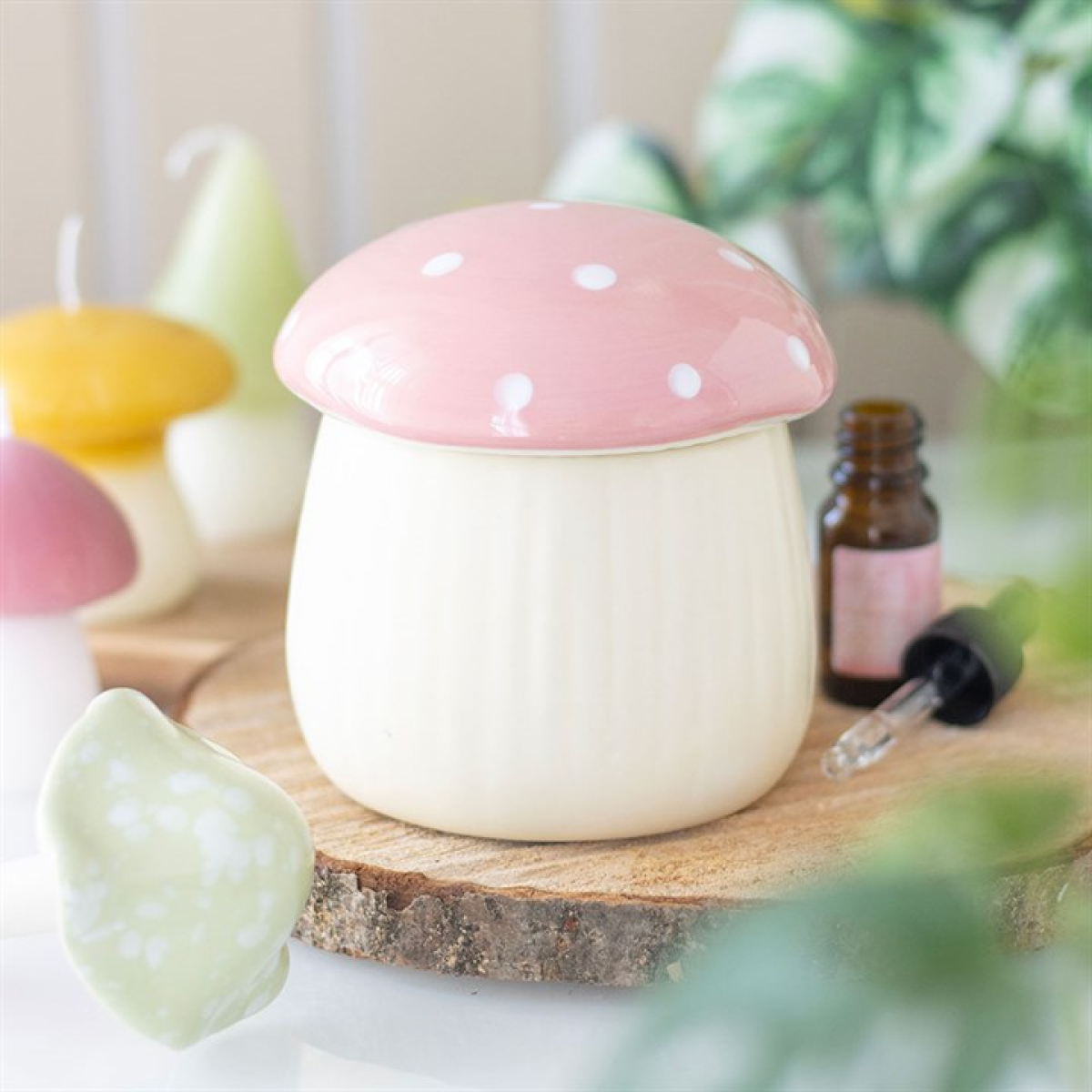 Pink Mushroom Oil Burner 11cm
