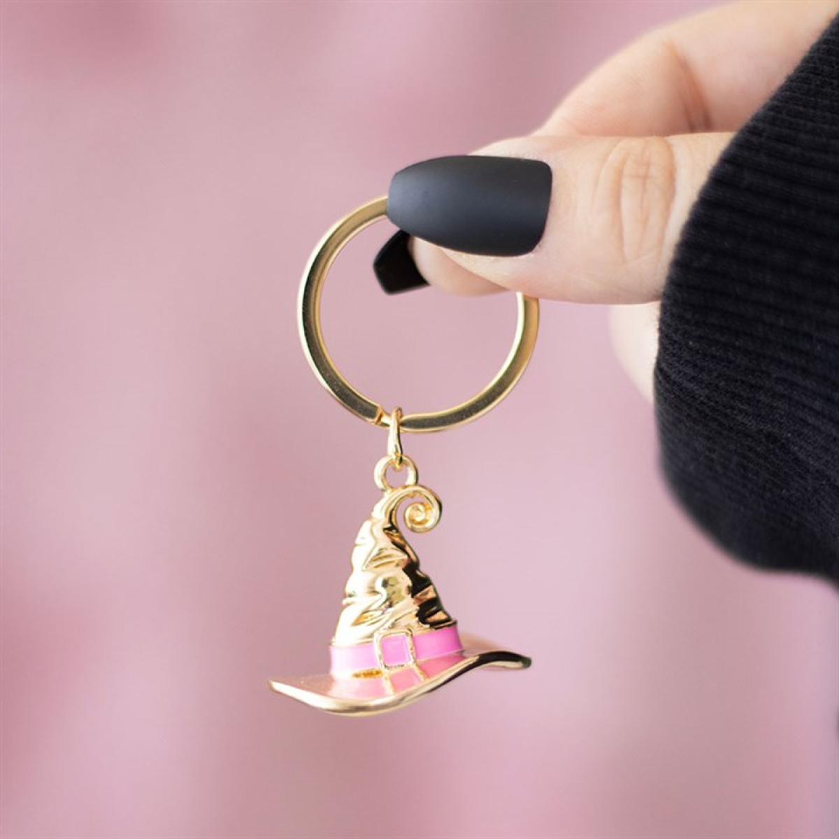 Good Witch Alloy Witch Hat Keyring 6.5cm