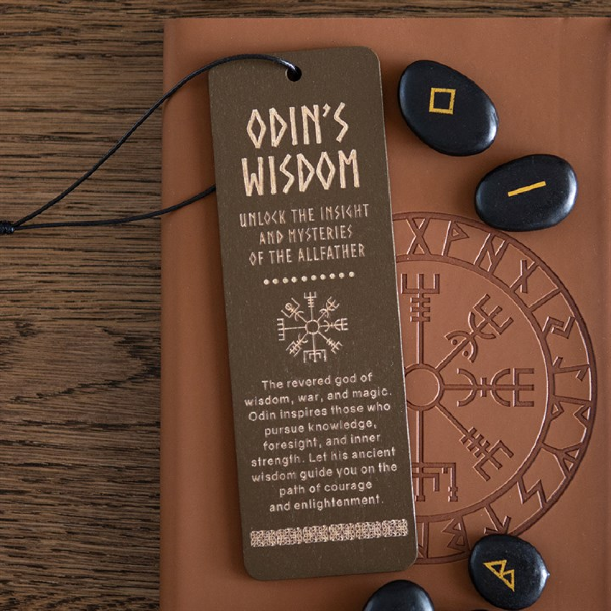 Odin's Wisdom Wooden Bookmark 15cm