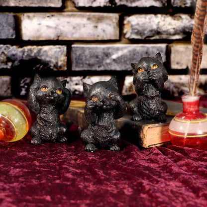 Three Wise Kitties 8.8cm