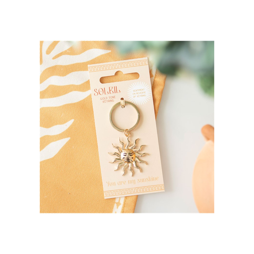 Gold Sun Keyring