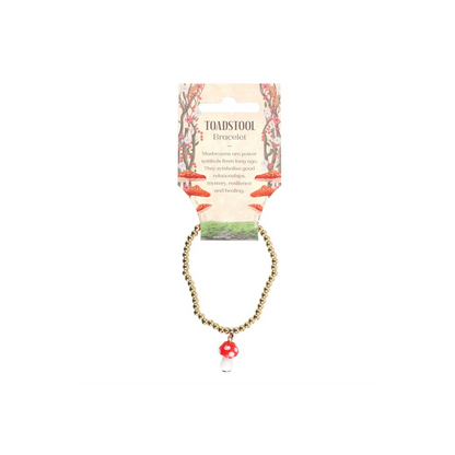 Toadstool Beaded Charm Bracelet