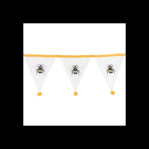 White Single Bee Fabric Bunting