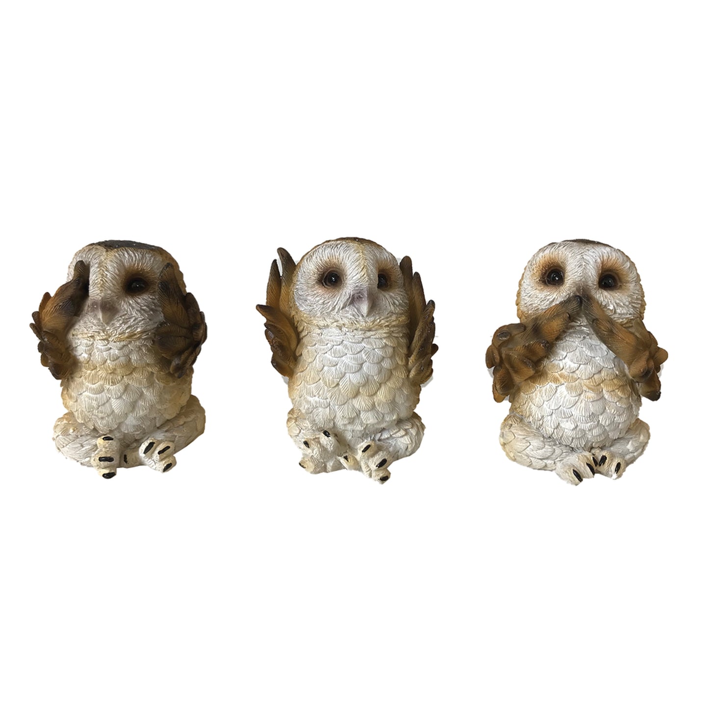 Three Wise Brown Owls 7.5cm